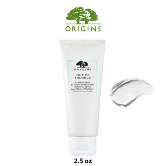 ORIGINS  NEW Out of Trouble 10-Minute Face Mask 2.5 fl.oz Plus 5 Samples - Picture 2 of 5
